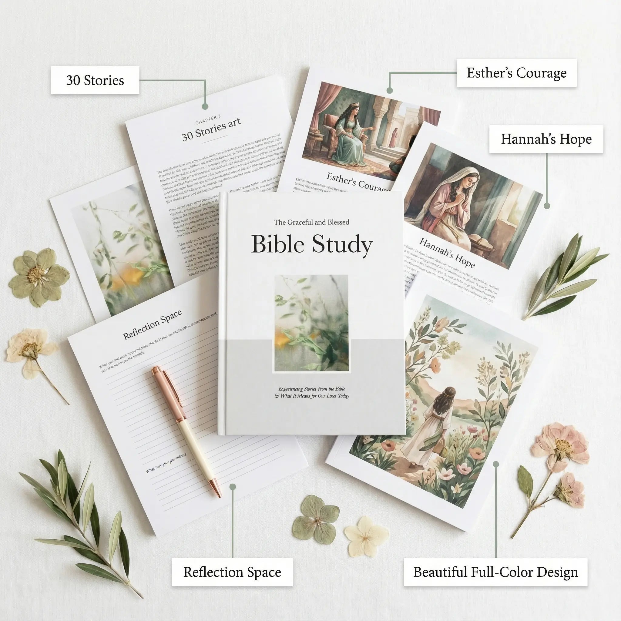 Bible in a Year: 52-week Study & The Good and Beautiful Bible Stories & One Minute with God