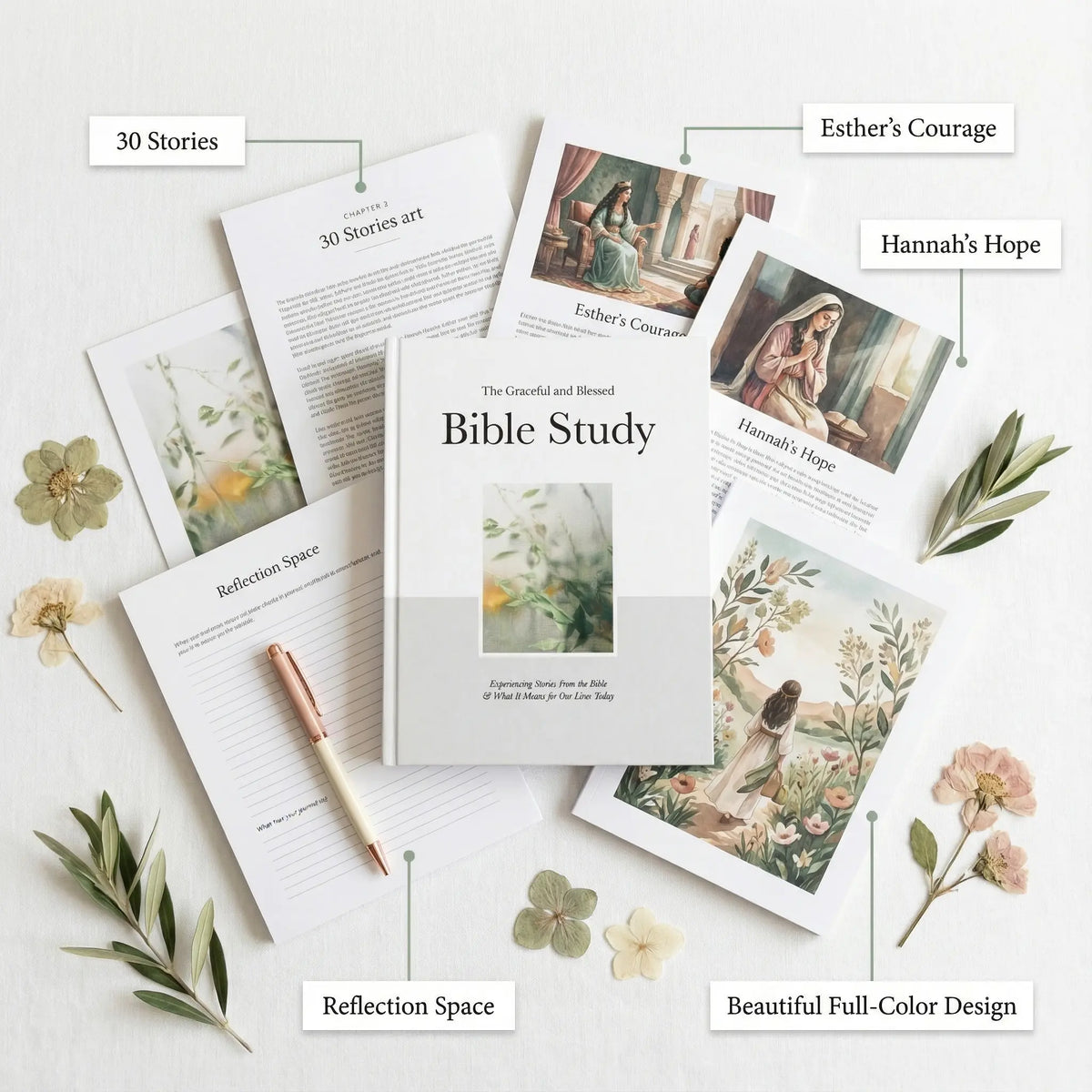 Bible in a Year: 52-week Study & The Good and Beautiful Bible Stories & One Minute with God