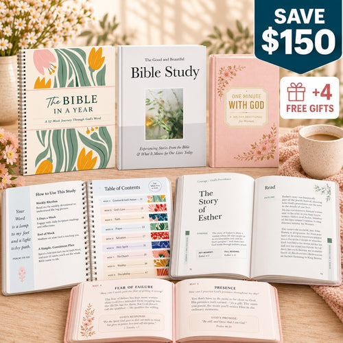 Bible in a Year: 52-week Study & The Good and Beautiful Bible Stories & One Minute with God