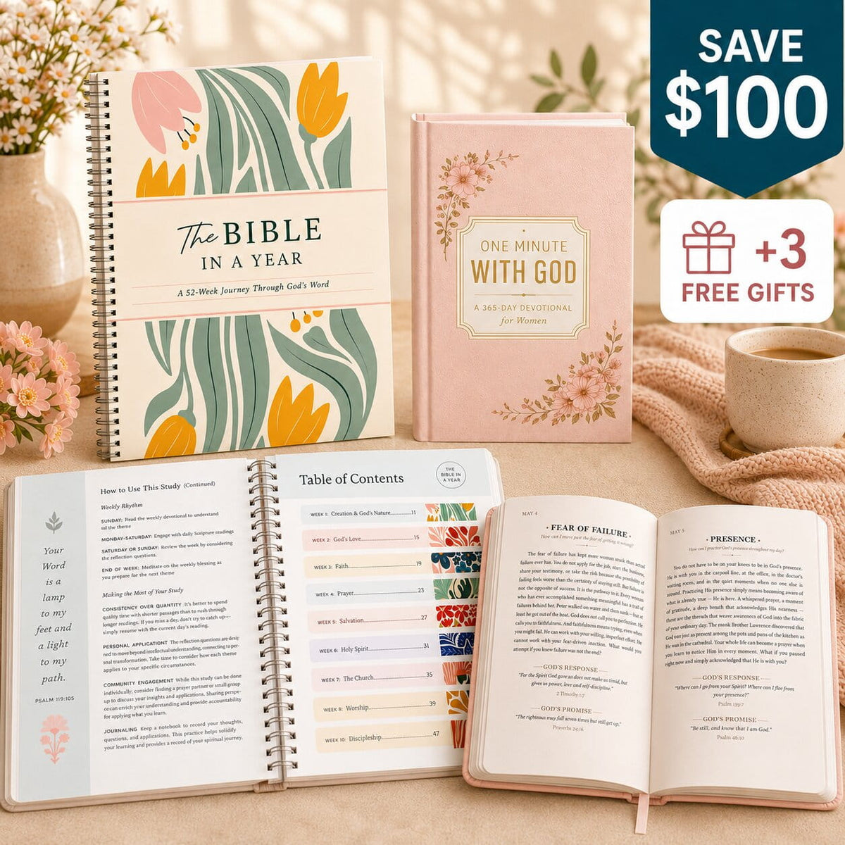 Bible in a Year: 52-week Study & One Minute with God